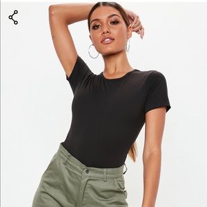 Black Short Sleeve Bodysuit